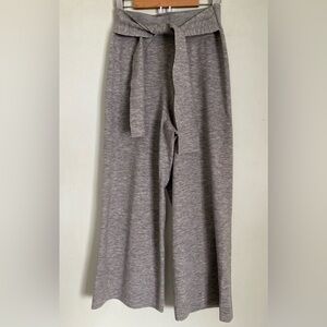 Wilfred Aritzia Merino Wool Blend Grey Tie Waist Pants Size Small